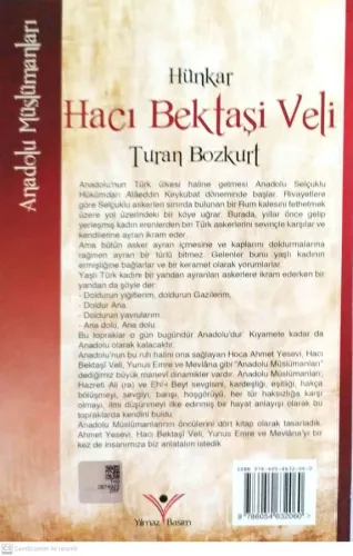 Hünkar Hacı Bektaşi Veli Turan Bozkurt Halk Kitabevi
