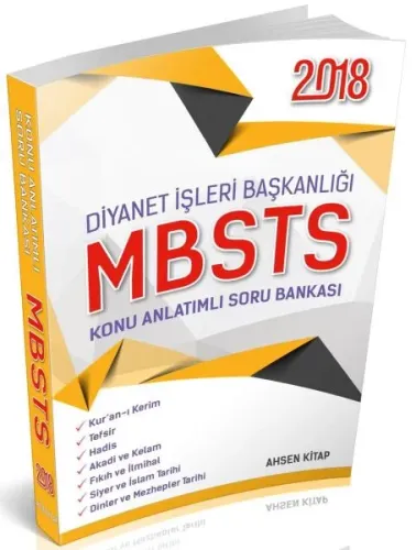 Ahsen 2018 Diyanet İşleri Başkanlığı MBSTS Konu Anlatımlı Soru Bankası