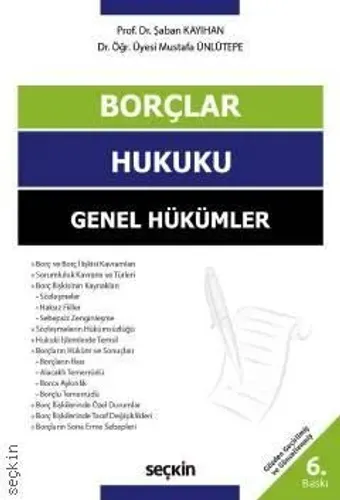Borçlar Hukuku Genel Hükümler