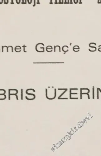 Sosyoloji Yıllığı 2: Mehmet Genç'e Saygı - Kıbrıs Üzerine -