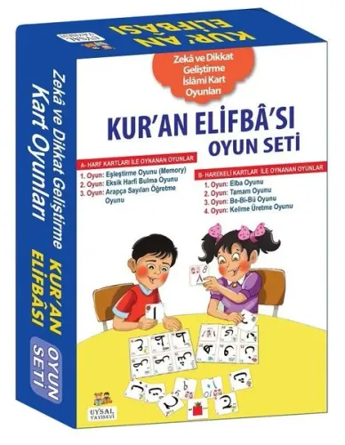 Kuran Elifbası Oyun Seti; Zeka ve Dikkat Geliştirme İslami Kart Oyunla