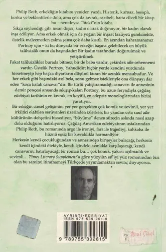 Portnoy'un Feryadı Philip Roth Ayrıntı Yayınları %48 indirimli