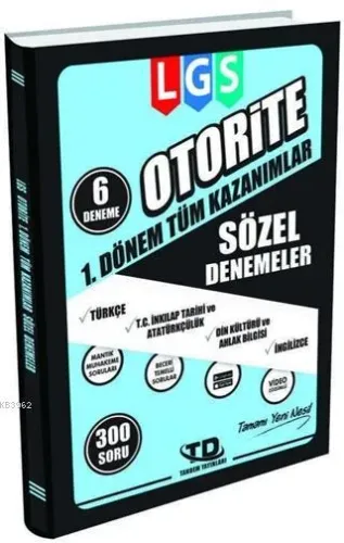 LGS Otorite 1. Dönem  Sözel Denemeler 6 Deneme 300 Soru