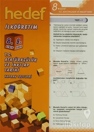 İlköğretim 8. Sınıf T.C Atatürkçülük ve İnkılap Tarihi Yaprak Testleri