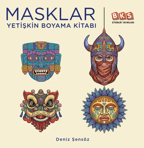 Masklar-Yetişkin Boyama Kitabı-