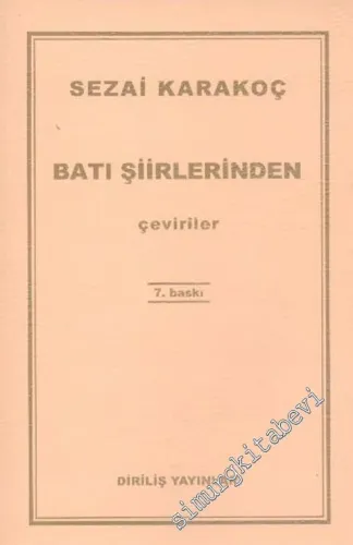 Batı Şiirlerinden Çeviriler -         2015