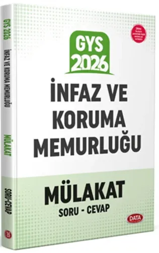 Data Yayınları 2026 İnfaz ve Koruma Memurluğu Mülakat Sınavına Hazırlı