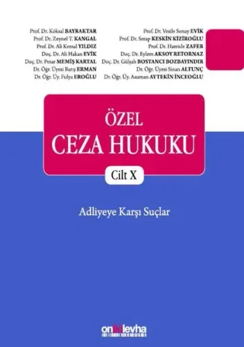 Özel Ceza Hukuku Cilt X