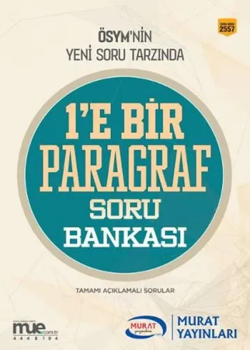 Murat Yayınları 2018 ÖSYM'' nin Yeni Tarzında 1'E  Bir Paragraf Soru Bankası
