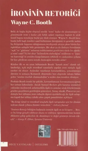 İroninin Retoriği Wayne C.Booth Hece Yayınları %40 indirimli