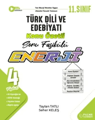 Palme Yayınları 11. Sınıf Türk Dili ve Edebiyatı Enerji Konu Özetli Soru Fasikülü