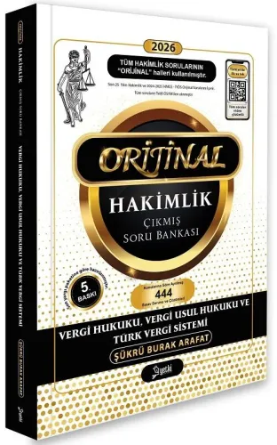 Yetki Yayınları 2026 Hakimlik Kaymakamlık KPSS İcra Müdürlüğü Vergi Hukuku ORJİNAL Çıkmış Soru Bankası