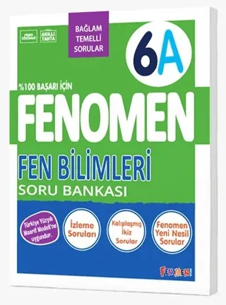 Fenomen Okul Yayınları 6. Sınıf Fen Bilimleri A Fenomen Soru Bankası