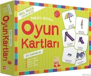 Oyun Kartları - Zıt Kavramlar; Okul Öncesi Çocuklar için, İngilizce Destekli