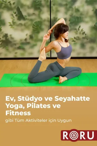 RORU Basics Series Başlangıç Yoga Matı 6mm - Yeşil/Sarı
