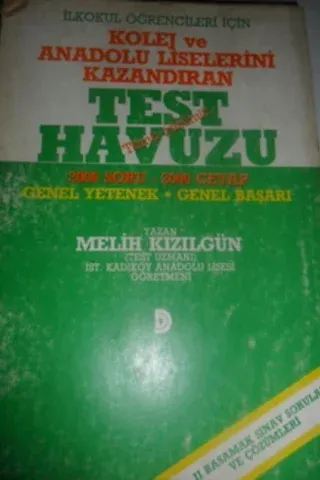 Kolej ve ANadolu Liselerini Kazandıran Test Havuzu