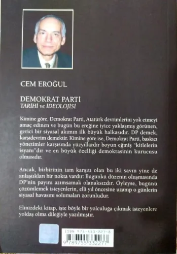 Demokrat Parti Tarihi ve İdeolojisi Cem Eroğul İmge Kitabevi