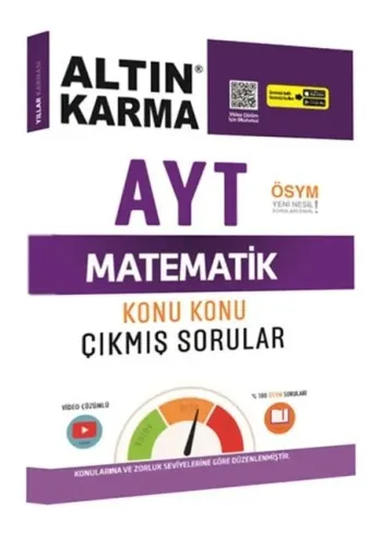 Altın Karma Yayınları AYT Matematik Konu Konu Çıkmış Sorular Video Çözümlü
