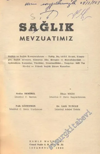 Sağlık Mevzuatımız - İMZALI -