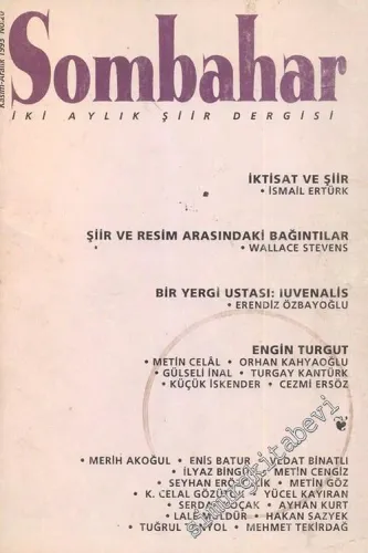 Sombahar: İki Aylık Şiir Dergisi  - Sayı: 20, Kasım - Aralık 1993