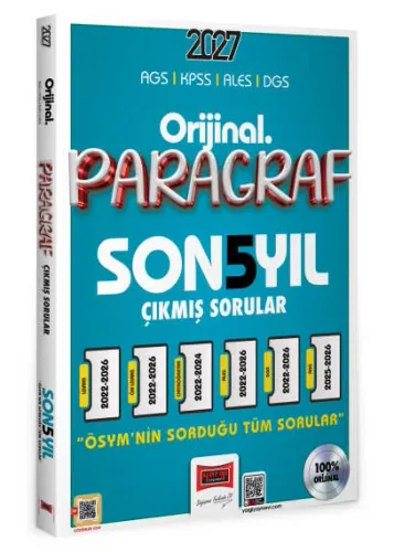 Yargı Yayınları 2027 KPSS AGS ALES DGS Orijinal Paragraf Son 5 Yıl Çık