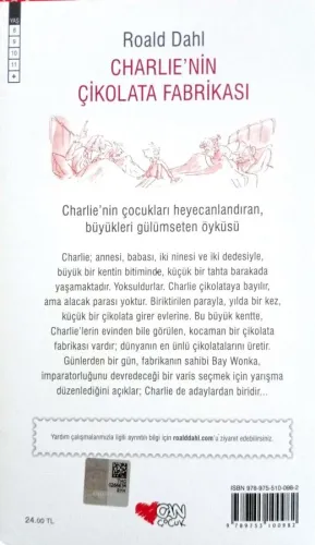 Charlie'nin Çikolata Fabrikası (Ciltsiz) Roald Dahl Can Çocuk