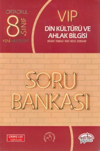 Editör 8. Sınıf VIP Din Kültürü ve Ahlak Bilgisi Soru Bankası (Yeni)