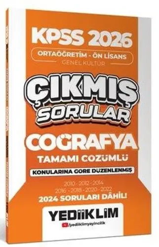 Yediiklim Yayınları 2026 KPSS Ortaöğretim Önlisans Coğrafya Konularına