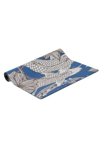 Mikrofiber Kaplama Doğal Kauçuk Yoga Matı - Koi Fish