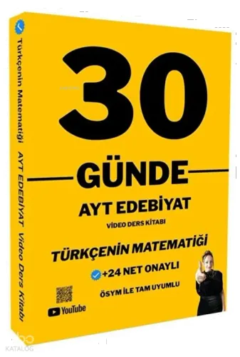 Oksijen Yayınları Türkçenin Matematiği AYT Edebiyat 30 Günde Video Ders Kitabı