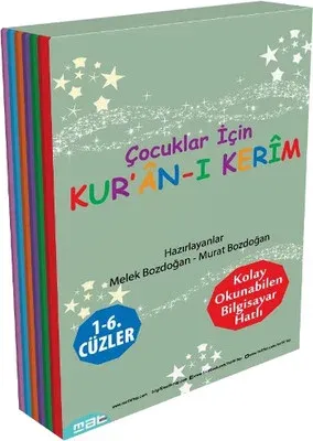 Çocuklar İçin Kur'an-ı Kerim 1- 6. Cüzler - 6 Kitaplık Set