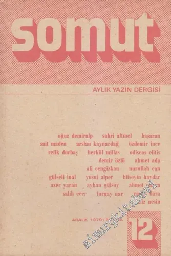 Somut Aylık Yazın Dergisi - Sayı: 12    1  Aralık