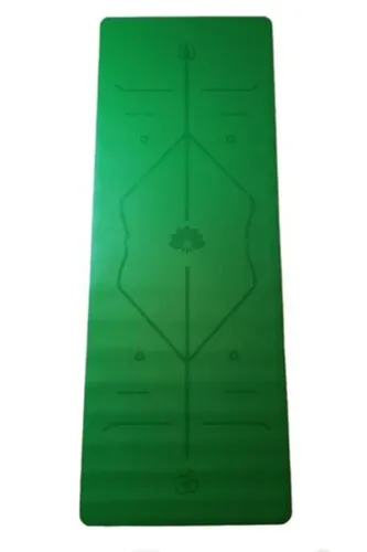 Rubber Yoga Mat Laser Line 5mm Yeşil