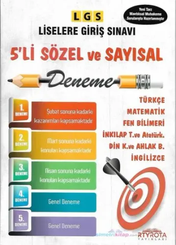 Rota 8.Sınıf LGS 5'li Sözel ve Sayısal Deneme