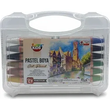 Funny Kids 24 Renk Çantalı Pastel Boya
