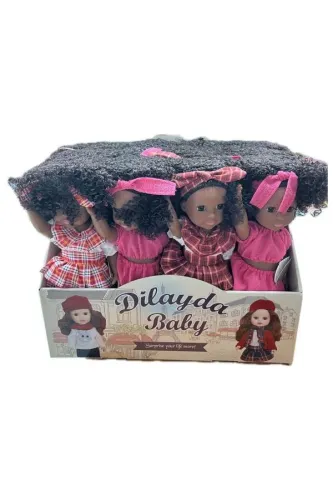 SH59829 SEHER 36CM SİYAH DERİ KIYAFETLİ GÜZEL KIZ İNGİLİZCE ŞARKILI