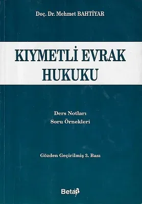 Kıymetli Evrak Hukuku Ders Notları Soru Örnekleri