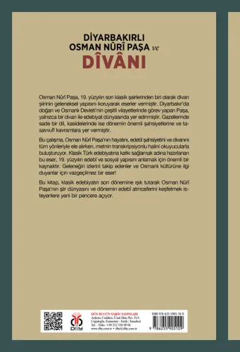 Diyarbakırlı Osman Nûrî Paşa ve Dîvânı Sedat Kocabey