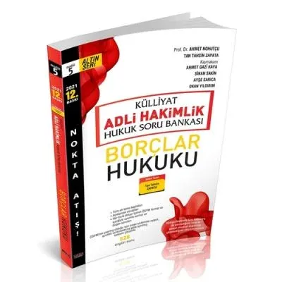 Külliyat Adli Hakimlik Hukuk Soru Bankası Borçlar Hukuku