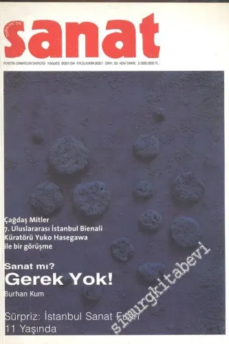 Türkiye'de Sanat - Plastik Sanatlar Dergisi - Sayı: 50, Eylül - Ekim 2001