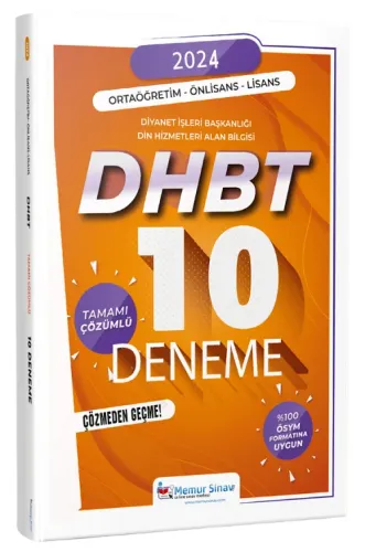 Memur Sınav 2024 DHBT 10 Deneme Çözümlü
