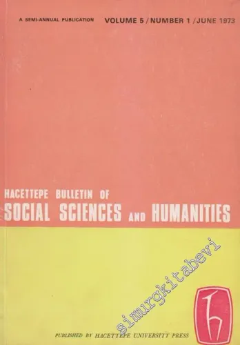 Hacettepe Bulletin Of Social Sciences And Humanities - Number: 1 Volume: 5      June