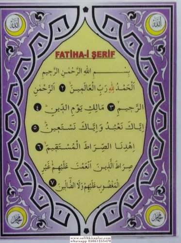 Fatiha-i Şerif Pvc Cep Boy