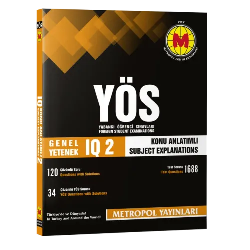 Metropol YÖS IQ 2 Konu Anlatımlı Örnek Çözümlü