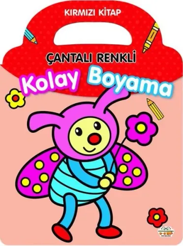 Çantalı Renkli Kolay Boyama Kitap -Kırmızı Kitap
