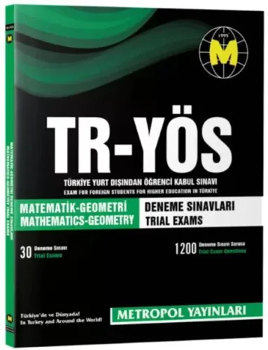 Metropol Yayınları TR YÖS Matematik Geometri Deneme Sınavları