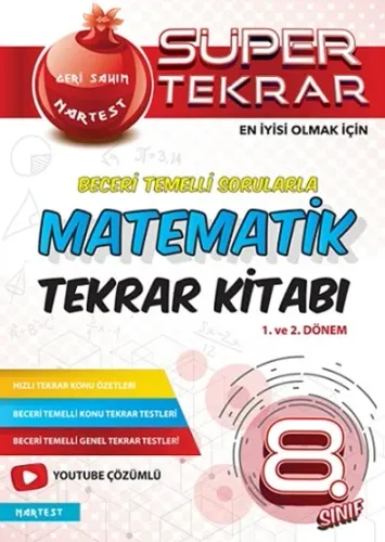 Nartest 8. Sınıf Matematik Süper Tekrar Kitabı