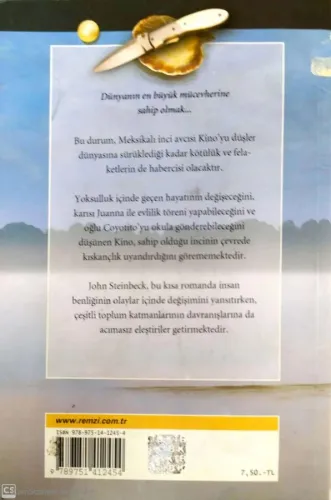 İnci John Steinbeck Remzi Kitabevi %51 indirimli
