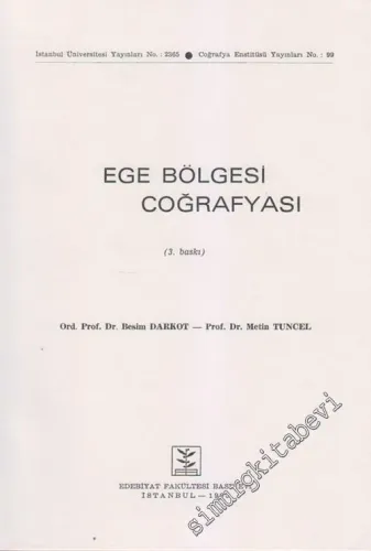 Ege Bölgesi Coğrafyası -        1995