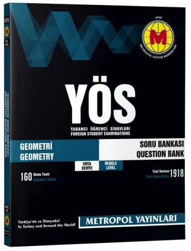 Metropol Yayınları YÖS Geometri Orta Seviye Soru Bankası